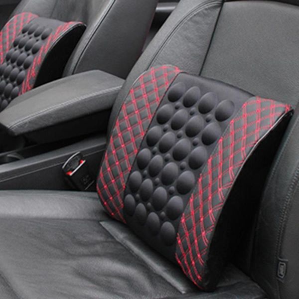 

seat cushions car electric massage back cushion for support health care lumbar pad auto pillow leather