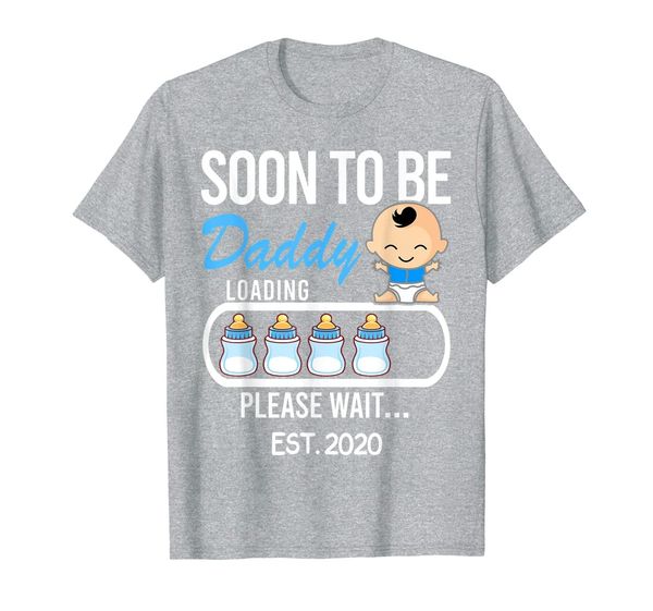 

soon to be daddy est. 2020 2019 it a boy mens first time dad t-shirt, White;black