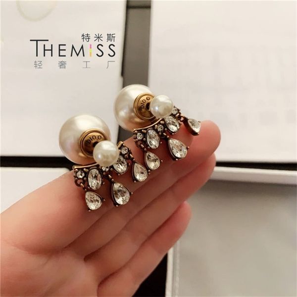 

75% off outlet online dijia earrings 2021 pearl water drop, Golden
