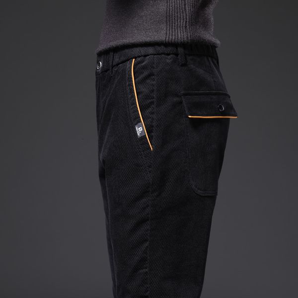 

shan bao velvet hanger of fine cotton modal strain 2021 classic spring trend youth pants pure, Black