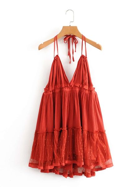 

open back layered halter dress she, Black;gray