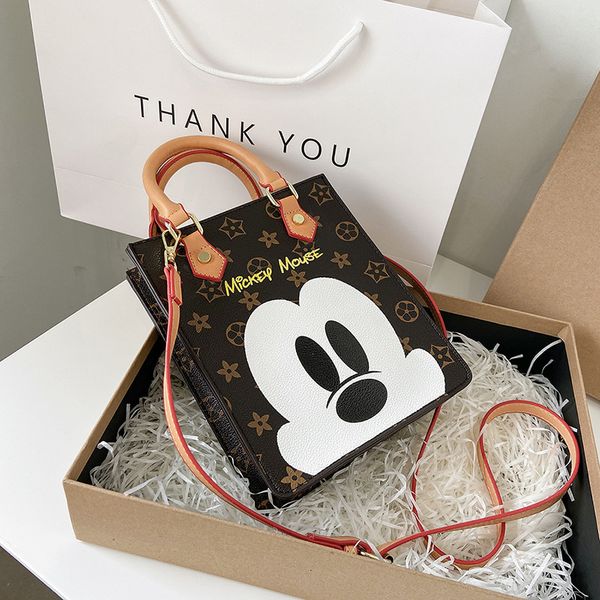 

summer and 2021 spring old flower tote single shoulder portable messenger women's bag cute cartoon fashion korean version large