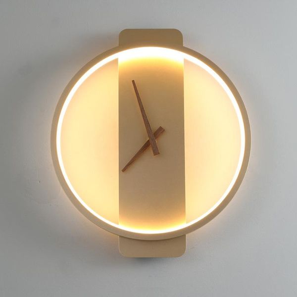 

wall lamp clock lights for home nordic modern minimalist bedside bedroom light led living room decoration