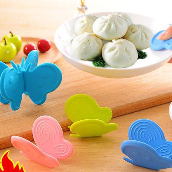 

oven mitts silicone anti-scald heat resistant glove clips non-slip cookware pan bowl finger protector clip kitchen tool