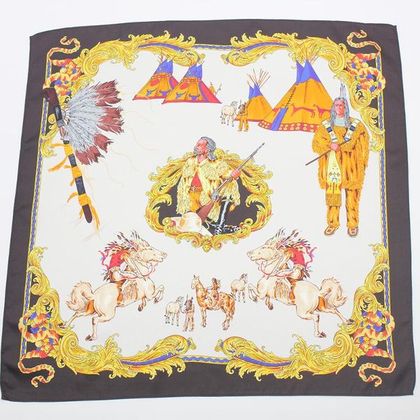 

scarves qy silk scarf square headscarf bag women's shawl package printing office skirt multi purpose parami, Blue;gray