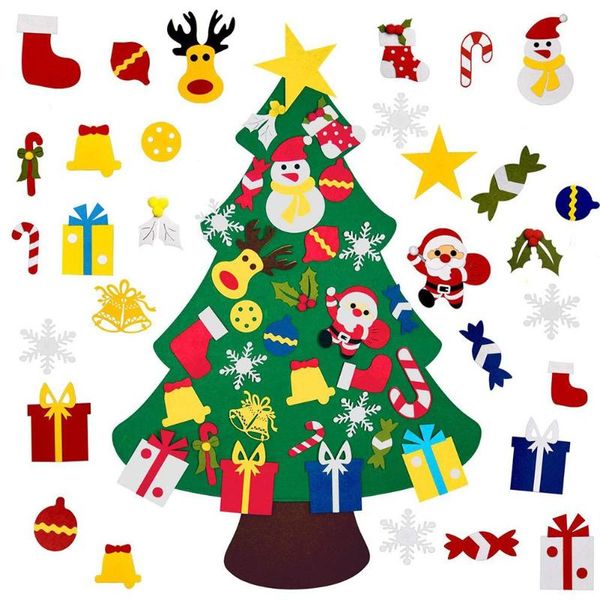 

christmas decorations diy felt tree merry for home 2021 cristmas ornament xmas navidad gifts santa claus year
