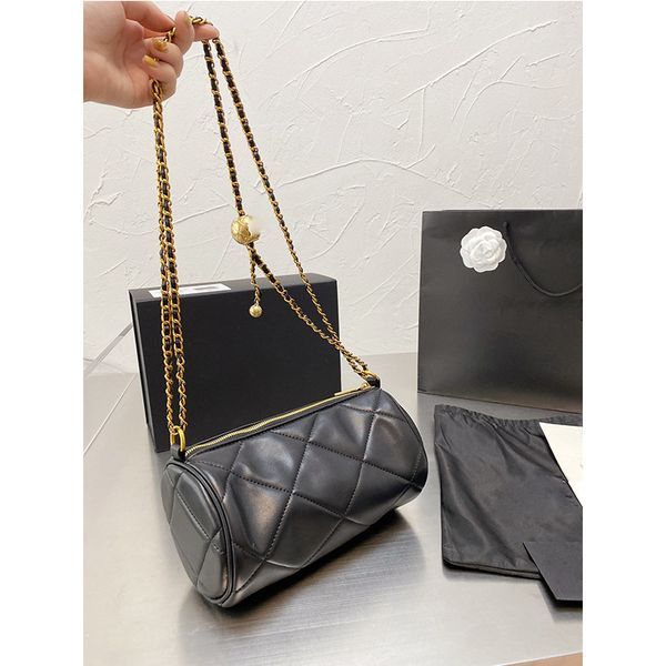

designer handbags medieval small fragrant golden ball barrel bag 21ss high version fashionable and simple women's single shoulder messe