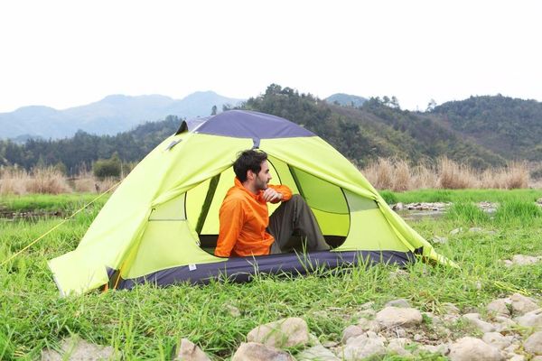 

selling foldable aluminum pole double layers 4 person waterproof family tent, cz-018 big camping tent tents and shelters