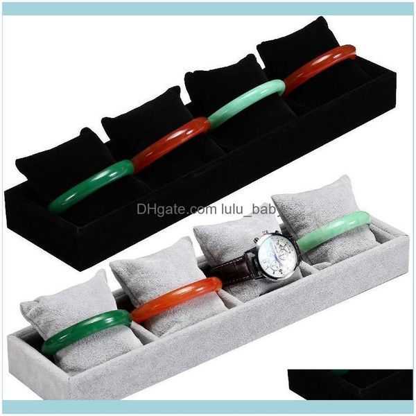 

jewelry packaging & jewelryjewelry pouches bags bracelet watch display case 4 slot veet organizer trays holder drop delivery 2021 ekwde, Pink;blue