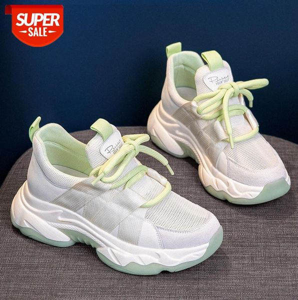 

pink absorbing film bottom old shoes, female trend, thick-soled women's all-match travel korean casual sports shoes #y70v