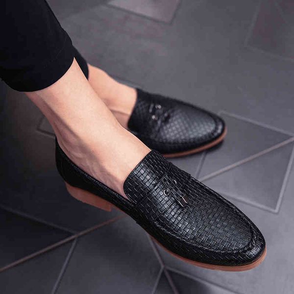 

dress shoes men plus sizemens casual leather social luxury driving brand designer fashion loafers 6fxu, Black
