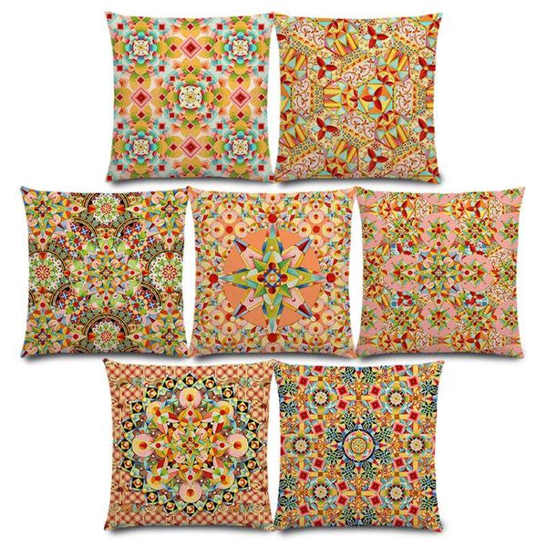 

arabesque carousel confection bijoux mandala plaid boho chic millefiori gypsy caravan stripe cushion cover pillow case cushion/decorative