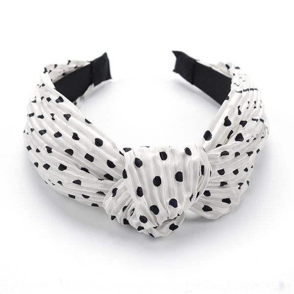 

7yda korean knotted dress headdresskorean pleated wave dot hair heads wash face makeup hair band headband, Silver
