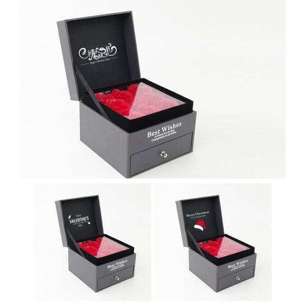 

everlasting flower storage box women jewelry earrings gifts with bag hk3 gift wrap