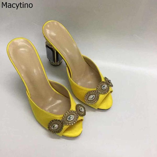 

dress shoes 2021 feather heel sandals woman peep toe yellow slippers women gladiator 10cm chunky outside beach slipper, Black