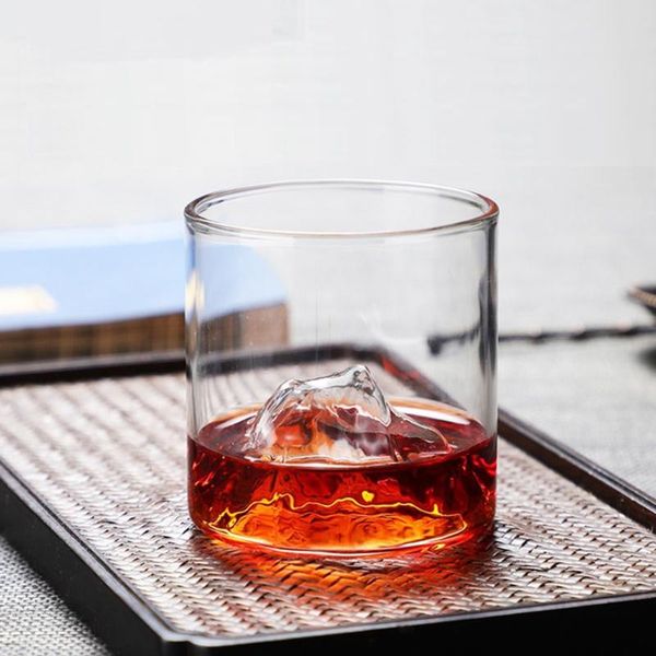 

cups & saucers 180mljapan fuji mountain whiskey glass glacier old fashioned whisky rock glasses whiskey-glass vodka cup wine tumbler