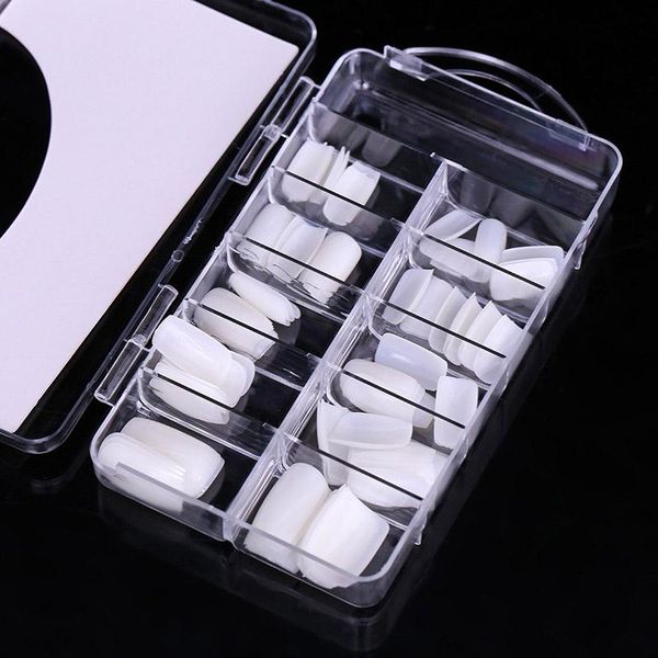 

false nails 100 pcs/box with case practice polish gel artificial fake tips salon diy nail art sana889, Red;gold