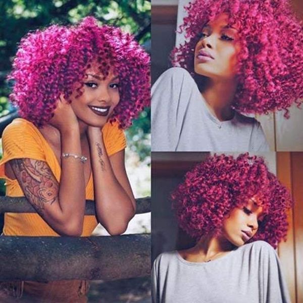 

aisi curly small female wig, Black;brown