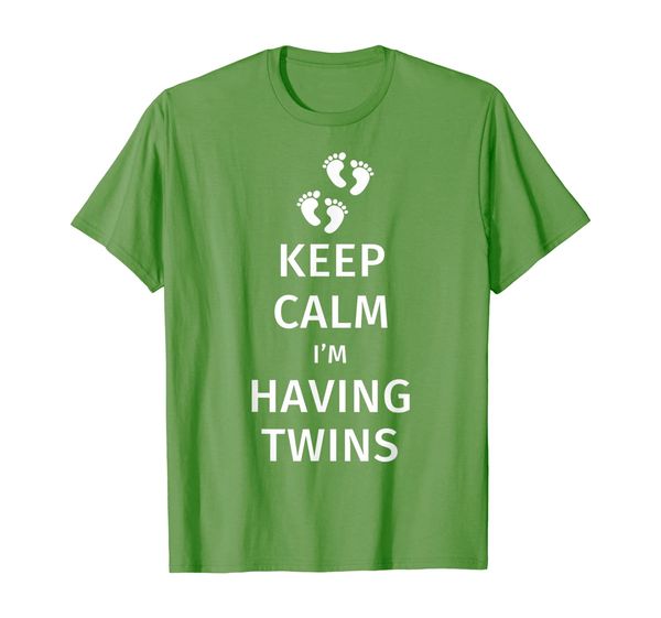 

keep calm i'm having twins - cute funny maternity pregnancy, White;black