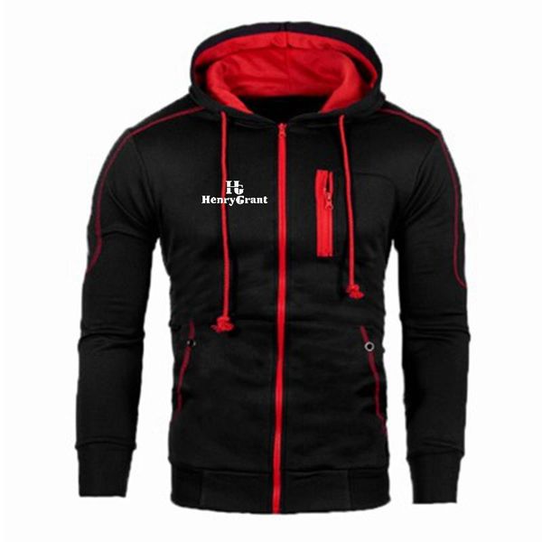 

men's hoodies & sweatshirts hoodie for mens casual solid long sleeve male zipper hoody tracksuits man hooded streetwear, Black