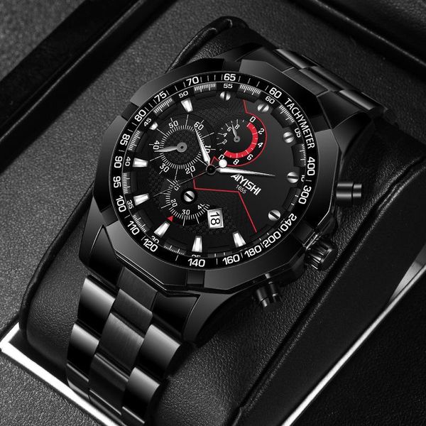 

watch men smat mens watches waterproof wrist date quartz for sports clock luxury steel strap wristwatches, Slivery;brown