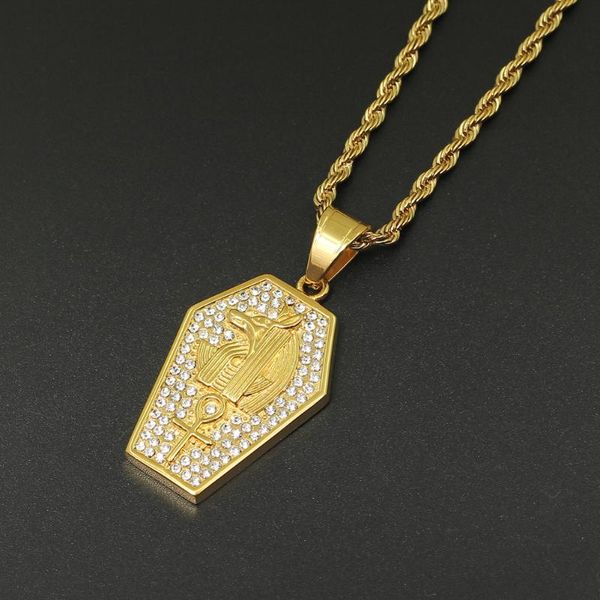 

pendant necklaces bling crystal iced out stainless steel pendants necklacehip hop jewelry sn163, Silver