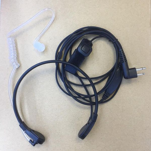 

walkie talkie 2x clear air tube throat control m plug headphone for motorola cp040 cp140 ep450 cp150 gp3188 etc