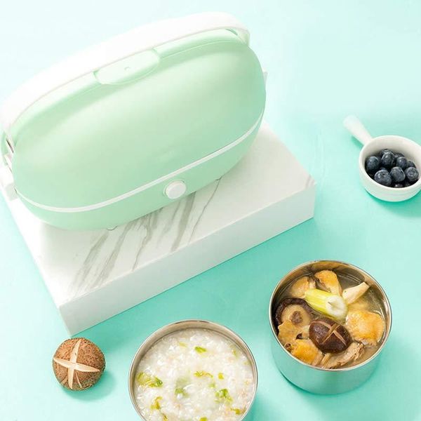 

electric heating lunch box large capacity storage container portable rice cooker warmer for travel office skillets