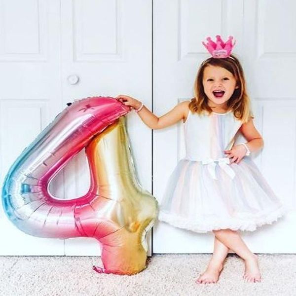 

party decoration 1pcs 40inch aluminium foil number balloons rose gold silver 0-9 birthday wedding engagement decor globo kids ball supplies