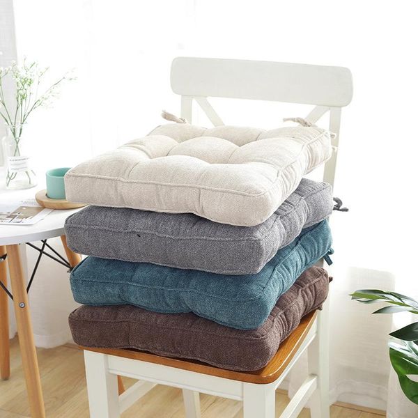

cushion/decorative pillow thickened plush non slip dining cushion in winter student tatami classroom square stool office coussins decoratif