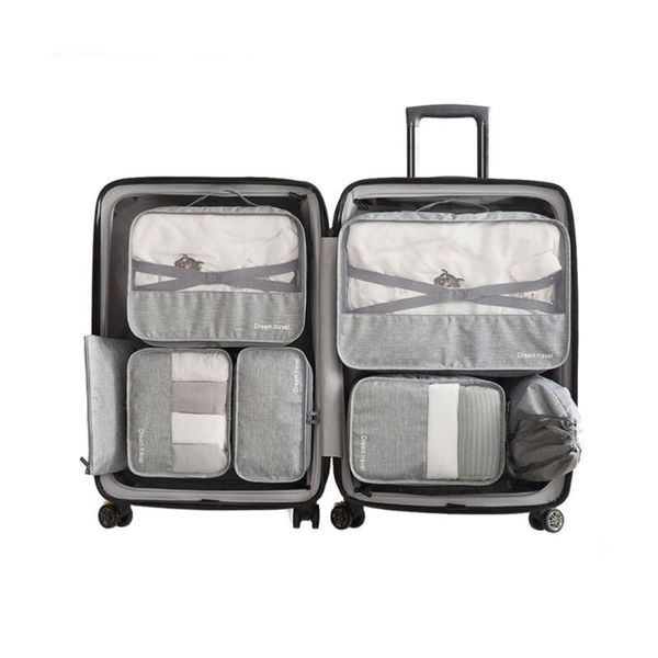 

storage bags 7pcs in 1 set travel luggage multi-functional shoes clothing organizer