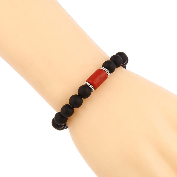 

black stone beads bracelet for women mens jewellery men bracelets