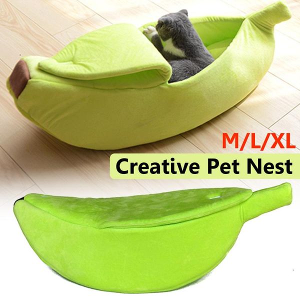

kennels & pens multicolor funny banana cat bed house cute cozy mat beds warm durable portable pet basket kennel dog cushion supplies