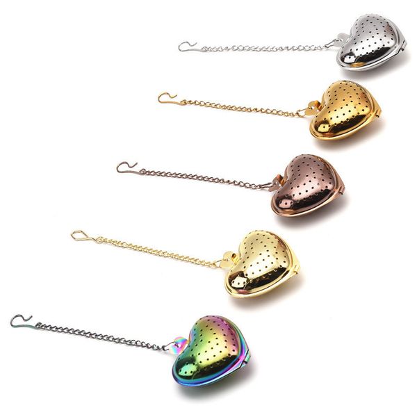 

heart tea infuser stainless steel strainer filter wedding kitchen tool