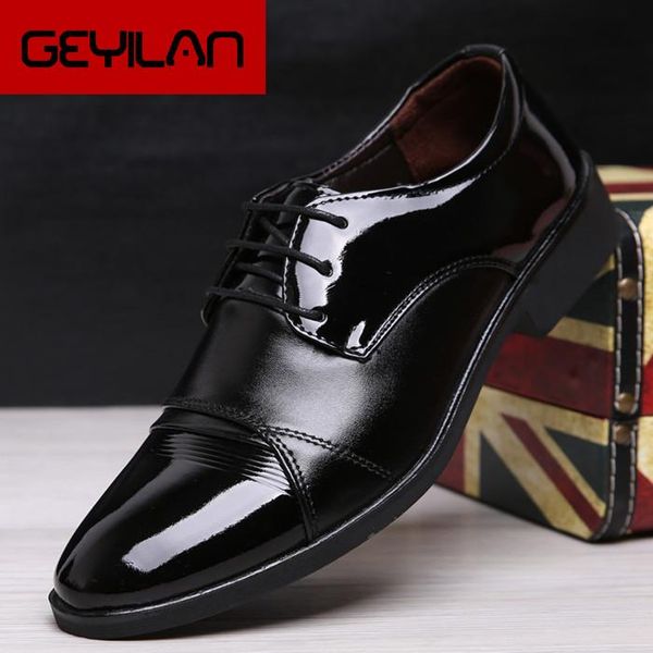 

dress shoes men leather business british fashion casual mens natural loafers, Black