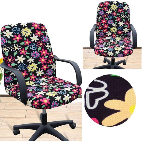 

chair covers elastic office computer cover side arm spandex rotating lift dust without stretch rotate swivel
