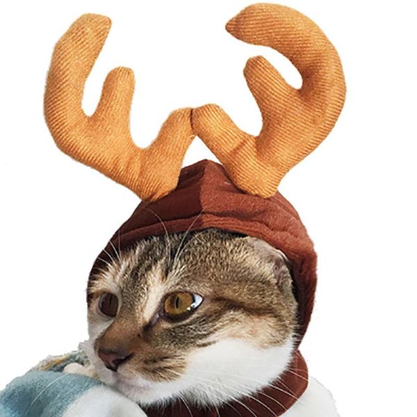 

cat costumes christmas pet clothing santa claus accessories hat scarf for elk horns cloak set small dogs winter warm supplies