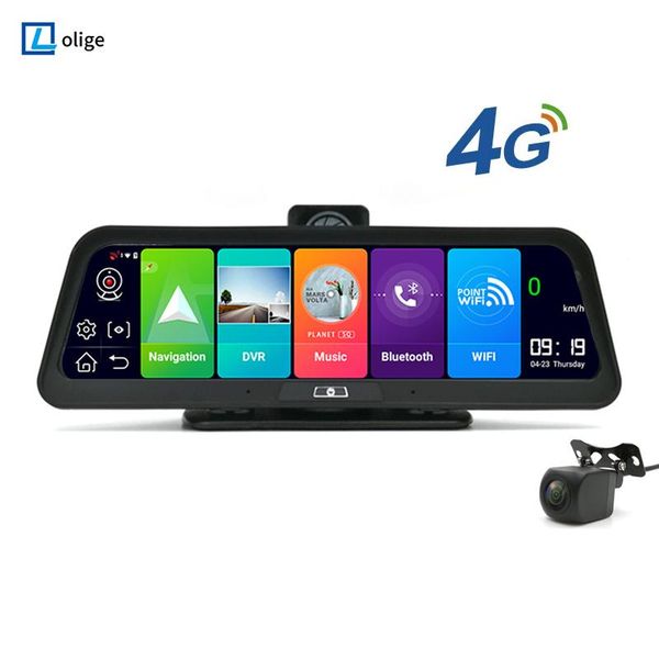 

inch 4g wifi gps android 8.1 2gb+32gb adas smart dashcam car dvr mirror camera bluetooth full hd 1080p video recorder dvrs