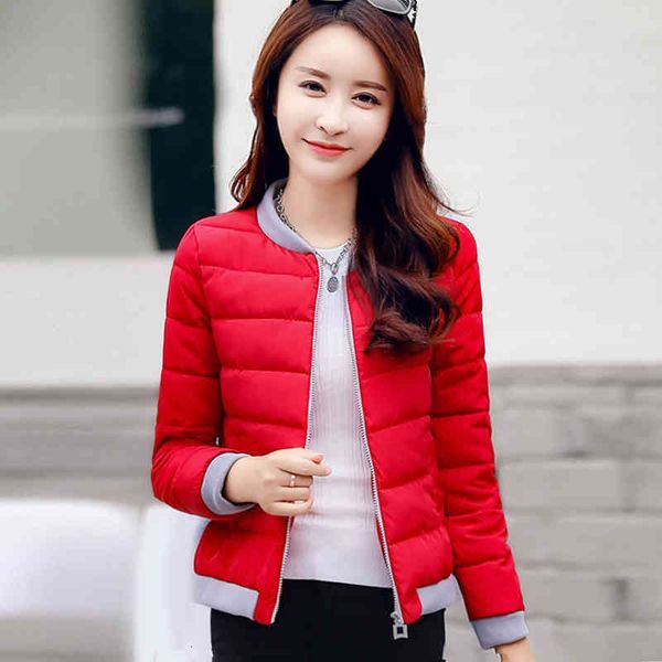 

Women's Down & Parkas Small Padded Jacket Coat Winter Baseball Short Korean Slim Cotton-padded1 D386, Black