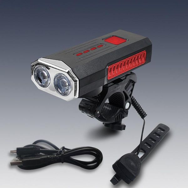 

4000mah bike light rainproof usb rechargeable mtb bicycle front lamp headlights ultralight with mount holder lights