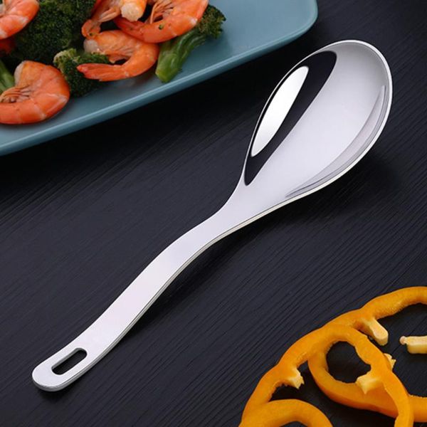 

spoons stainless steel rice spoon soup scoop serving kitchen utensil tableware for home restaurant