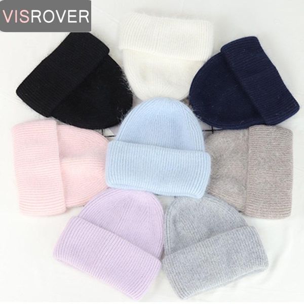 

beanies visrover 8 colorways winter solid color fur autumn bonnet acrylic woman soft warm skullies female cap wholesale