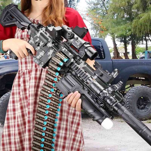 

6435m416 hand self-contained soft bullet electric continuous firing children's toy gun boy gatlin simulated chicken eating sniper