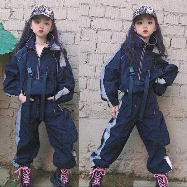 

clothing sets children fashion sports baby girl and boys jacket + pants 2cps suits kids hip hop clothes street dance ws1988, White