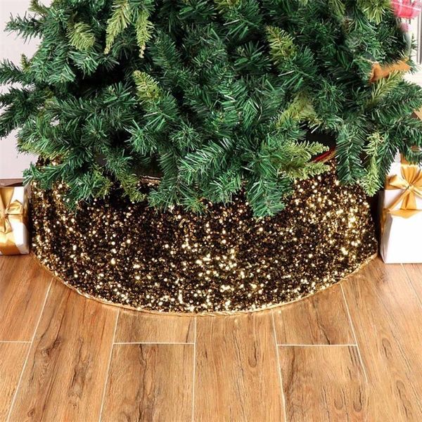 

christmas decorations sequins glitter tree base collar around decorative skirt xmas decor
