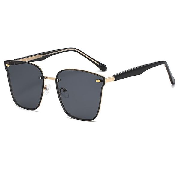 

sunglasses 2021 rimless women luxury design oversize cat eye gradient mirror goggles men's uv400 sun glasses, White;black