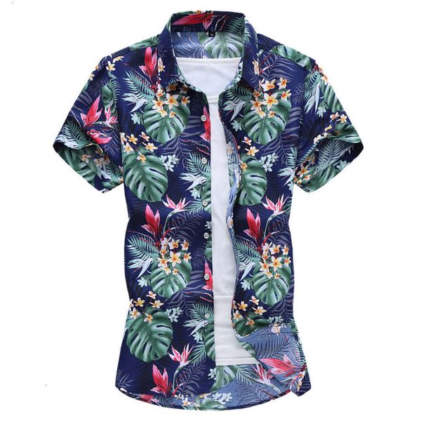 

men's casual shirts shirtspring and summer slim lapel print shirt oversize men's short sleeve c7060 vosp, White;black