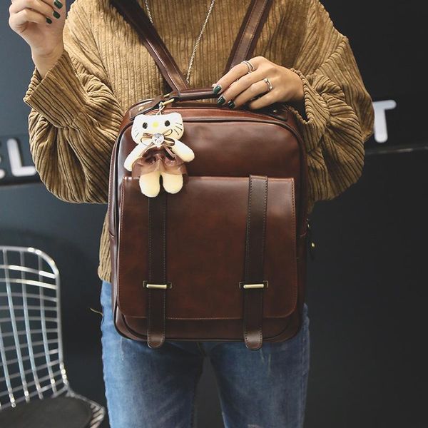 

outdoor bags 2021 women's bag ladies backpack korean fashion retro large capacity