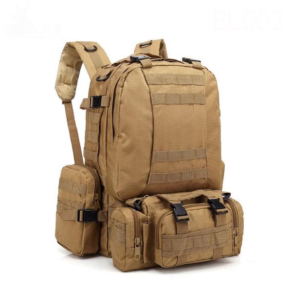

backpack 55l molle tactical men's military hiking trekking camping travel sport bag outdoor climbing handbag