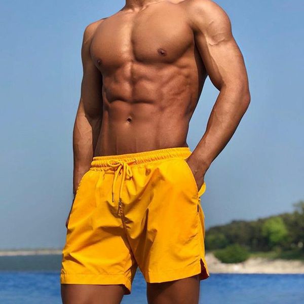 

gym clothing men casual breathable work pants pockets beach solid color sport shorts men's short jogger pant with pocket, White;black